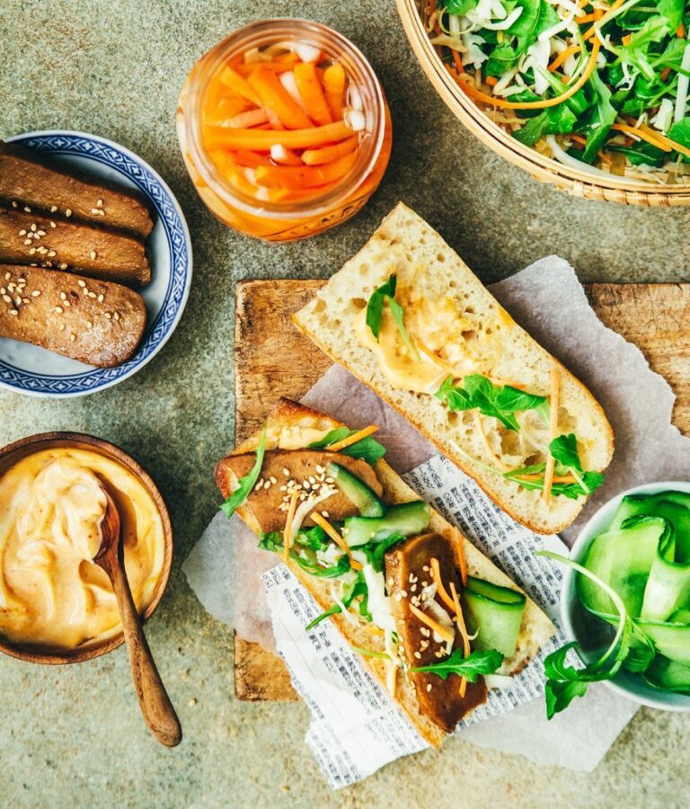 recette Sandwich Banh Mi au seitan mariné