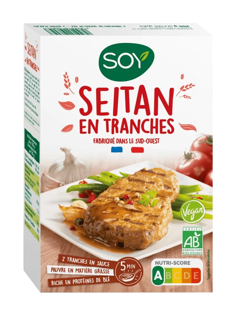 Produit Seitan en tranches