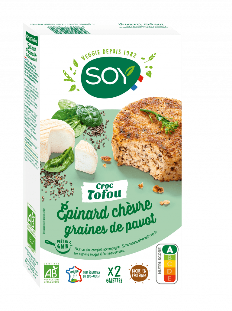 Produit Croc Tofou Chèvre & Epinards aux graines de pavot