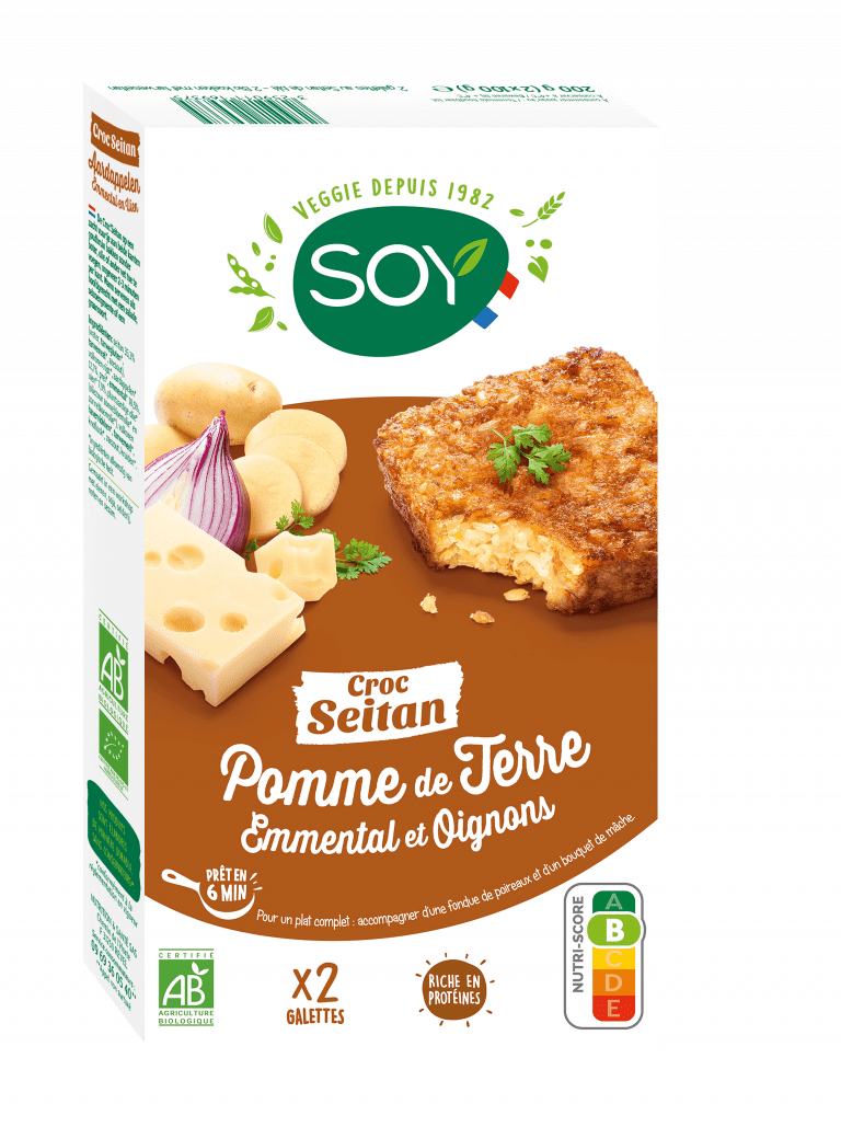 Produit Croc’Seitan Pommes de terre, Emmental & Oignons