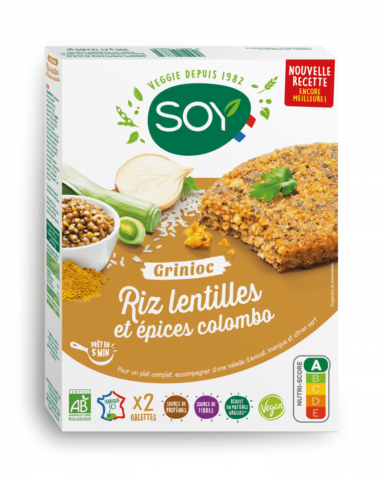 Produit Grinioc Riz, Lentilles & Colombo