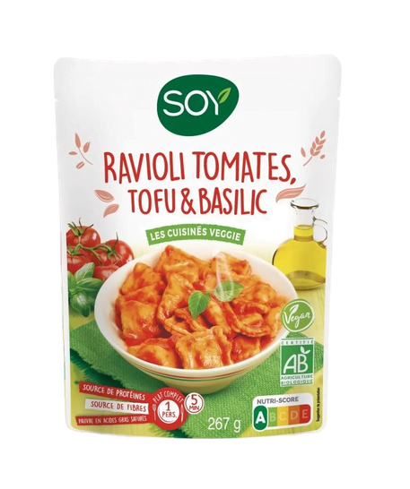 Produit Doy Ravioli Tomate, Tofu et Basilic