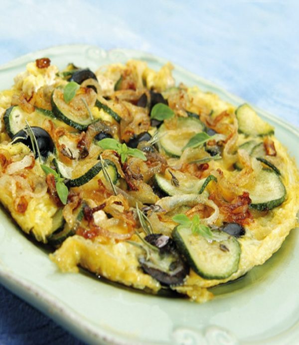 recette Omelette provençale aux courgettes et au tofou
