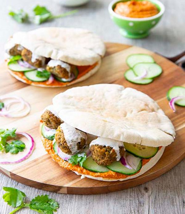 recette Pitas garnies aux falafels