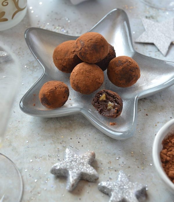 recette Truffes au chocolat et marrons glacés