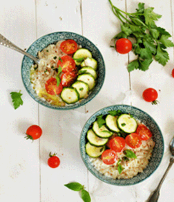 recette Porridge courgette & tomates