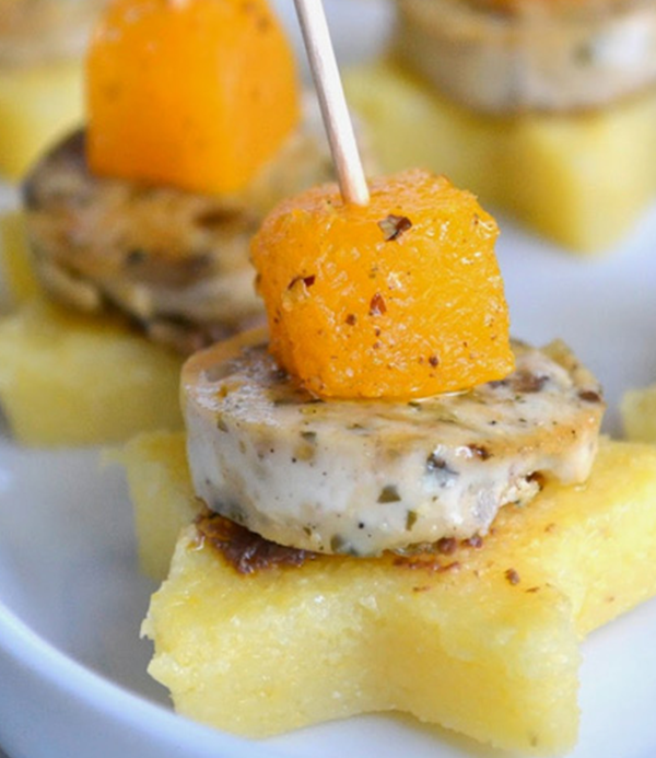 recette Toasts de polenta et tofinelle aux champignons