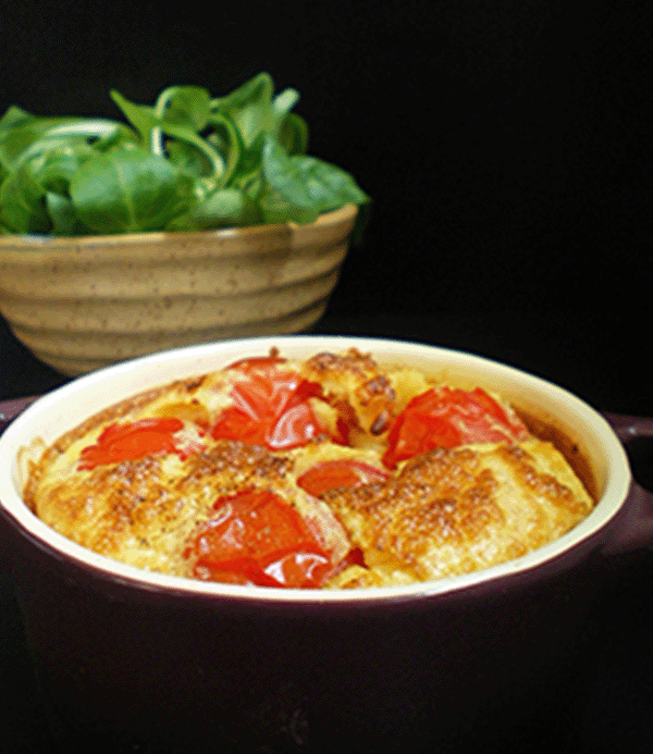 recette Clafoutis salé de tomates cerises