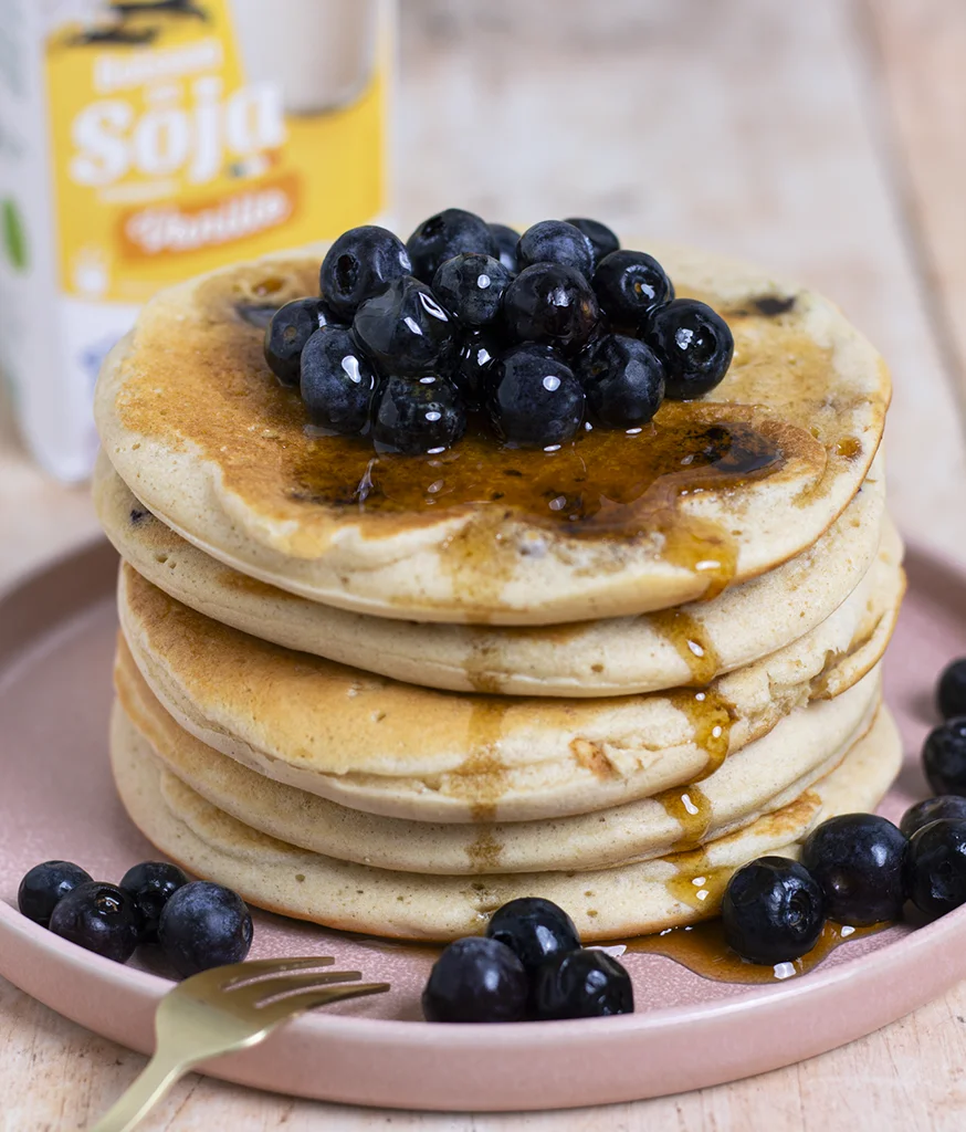 Pancakes vanille et myrtilles