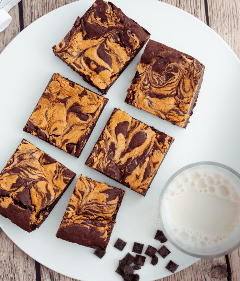 recette Swirl brownie au beurre de cacahuète