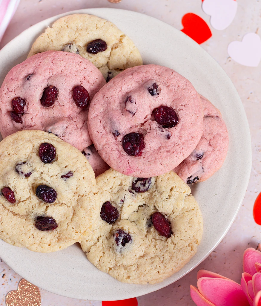 Duo de cookies roses & Cranberries