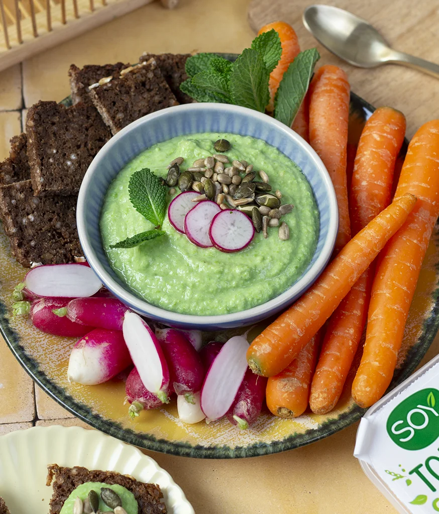 Tartinade de petits pois citronnée