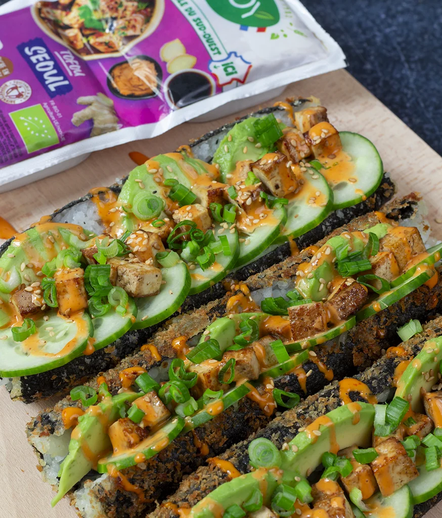 Crispy sushi rolls au Tofou Séoul